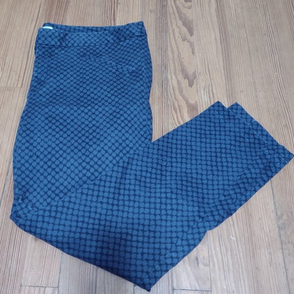 Purple/Black Cropped Ankle-Length Pants - Picture 1 of 4